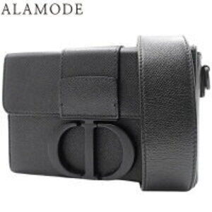 Christian Dior Montaigne Bag Shoulder Black Leather